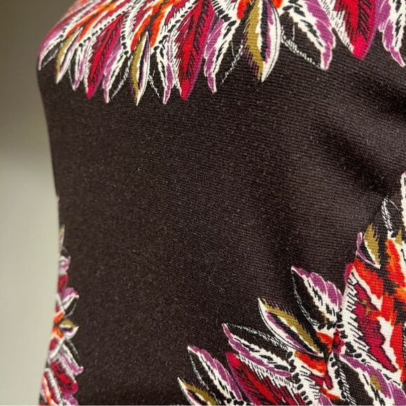 London Times Elegant brown leaves print Dress size 6 - Picture 6 of 11